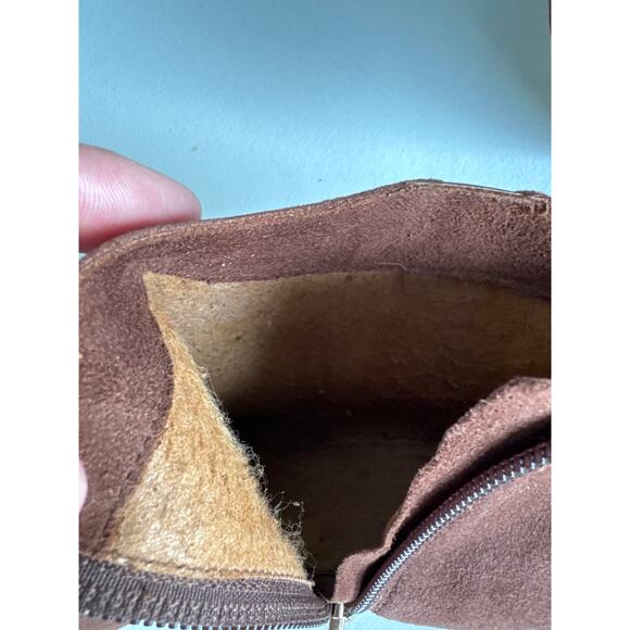 Coach Wedge Brown Suede Booties 6 - Picture 7 of 7